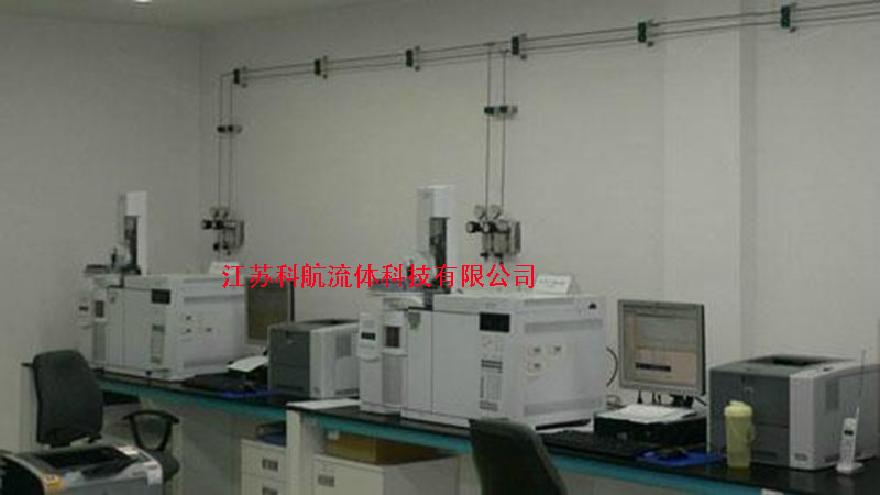 甘肃兰州市环境监测站实验室色谱管路系统安装